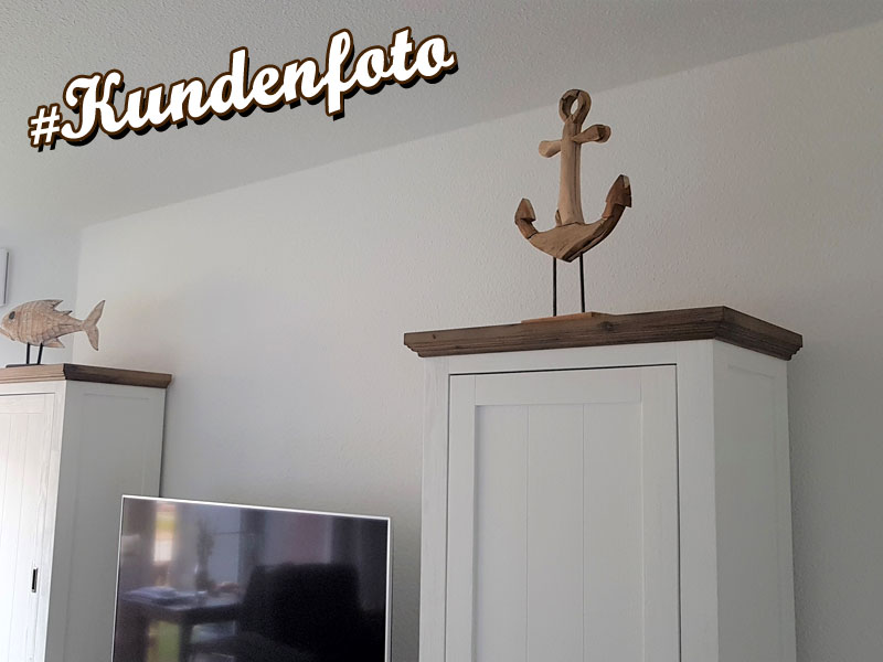 Holzdeko Anker Standfuß