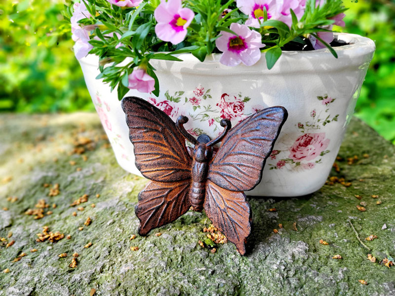 Hängen oder Deko-Figur P-303773000708 zum Schmetterling | Gusseisen Stellen