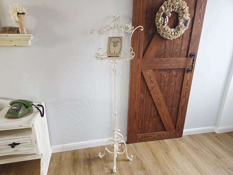 Höhenverstellbarer Shabby Chic Buchständer 118-157cm Schmiedeeisen Gästebuchständer Staffelei