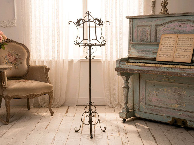 Höhenverstellbarer Buchständer 118-157cm Schmiedeeisen Gästebuchständer Staffelei