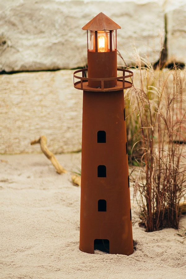 Gartendeko Leuchtturm leuchtet Gartendeko Leuchtturm leuchtet