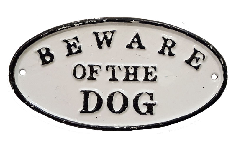 Beware Dog Türschild