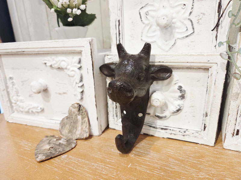 Kleiner Wandhaken "Kuh" Gusseisen 13cm