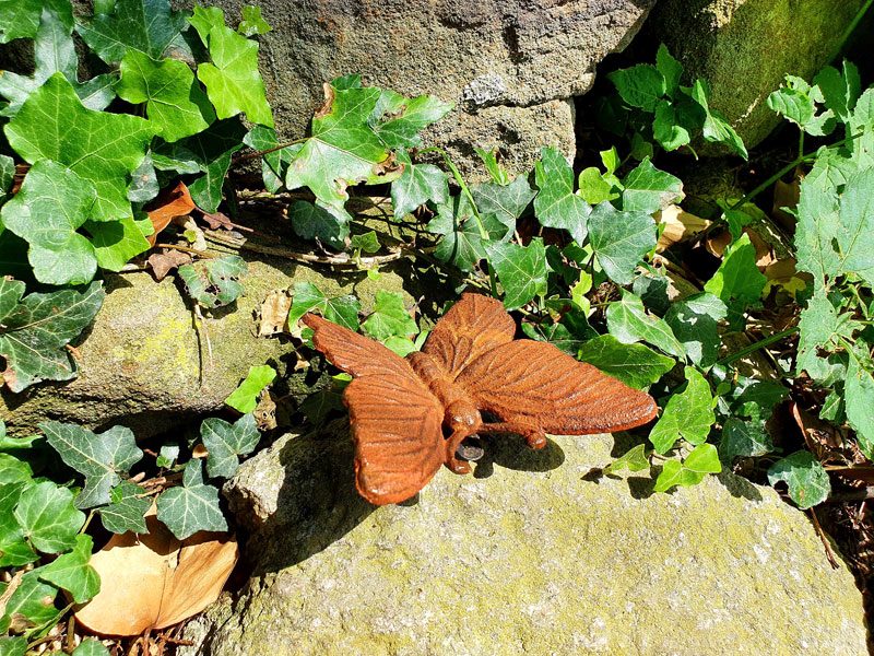 Schmetterling Deko-Figur zum | Stellen oder Gusseisen Hängen P-303773000708