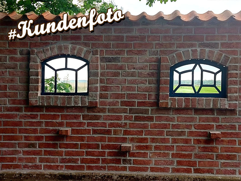 Gussfenster für Gartenmauer