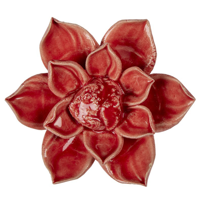 Keramik Blüte rot