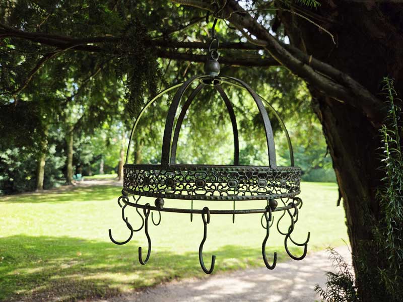 Blumen- und Kräuterhänger mit 12 Haken "Antik" Ø30cm Garten-Hängeregal