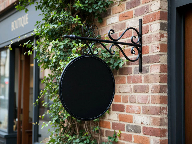 Wandhänger Ladenschild "Bistro" schwarz Ausleger