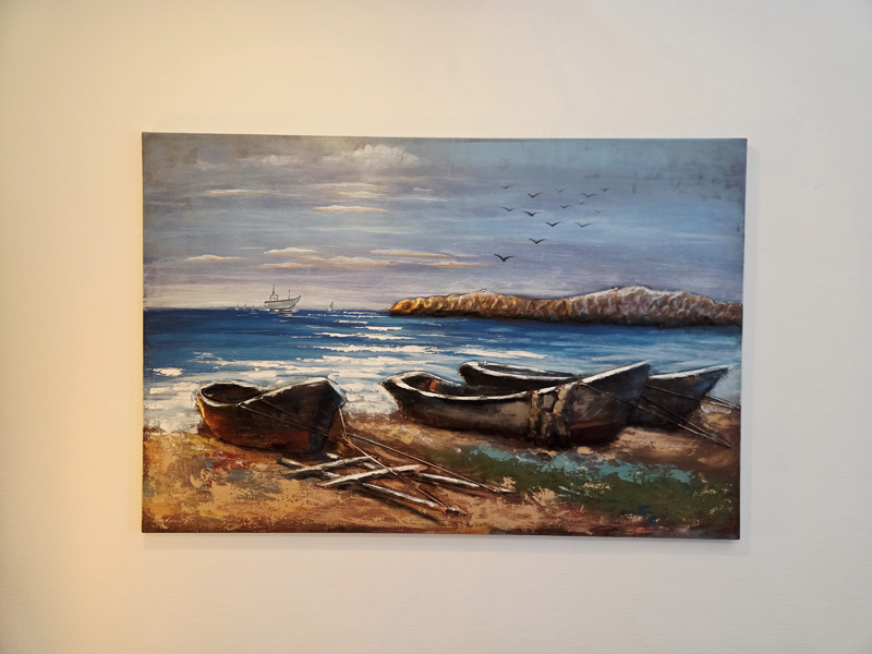 Wandbild "Boote" 120x80cm 3D Metallbild