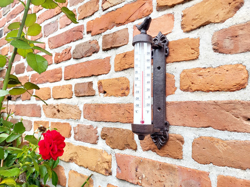 Thermometer drehbar "Vögelchen" Gusseisen