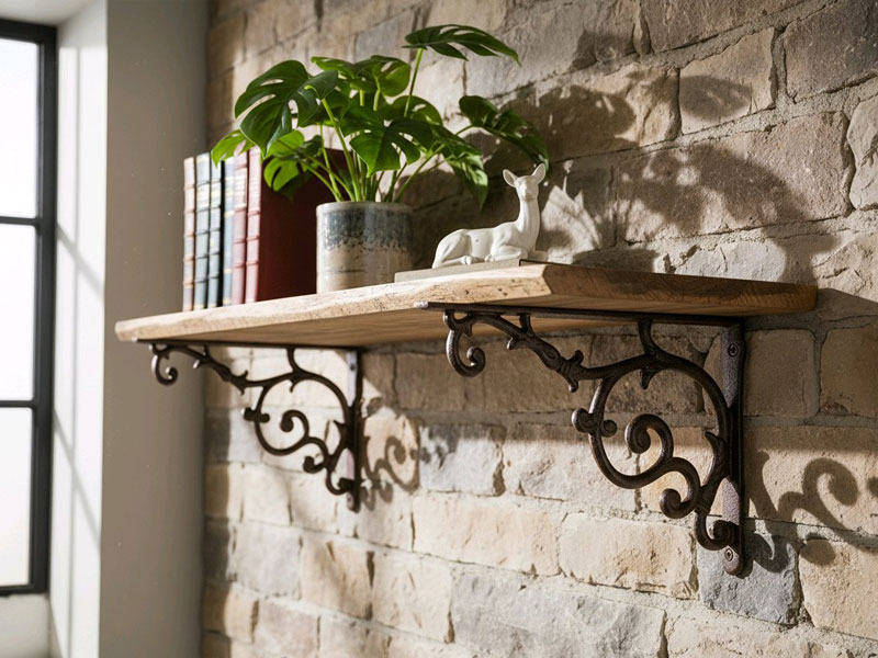 Nostalgischer Regalträger 19x30cm große Regalstütze Bücherregal