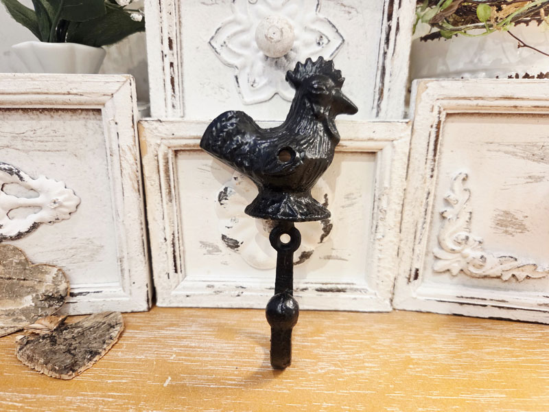Garderoben-Haken Wandhaken "Hahn" Gusseisen schwarz