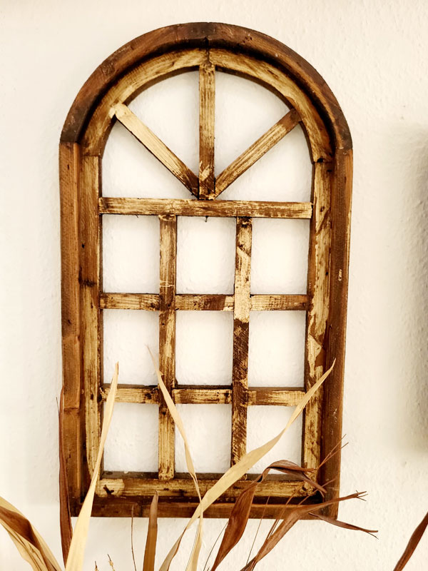 Holzfenster Wanddeko