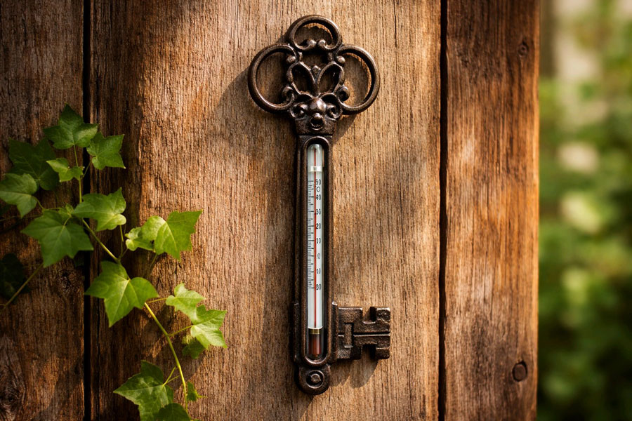 Thermometer "Schlüssel" Gusseisen