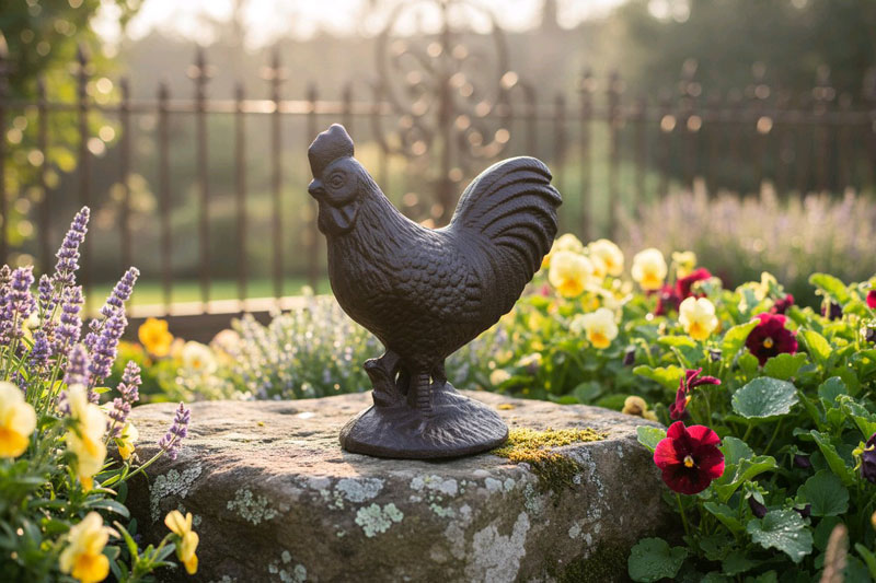 Gartenfigur "Hahn" 1,7kg Gusseisen