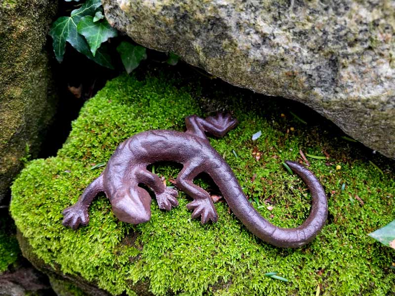 Deko Gartenfigur "Gecko/Eidechse" aus Gusseisen 19cm