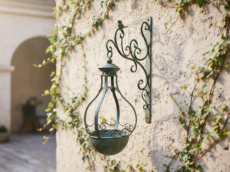 Nostalgische Hängeschale "Antik" Vogeltränke inkl. Wandhalterung 52cm